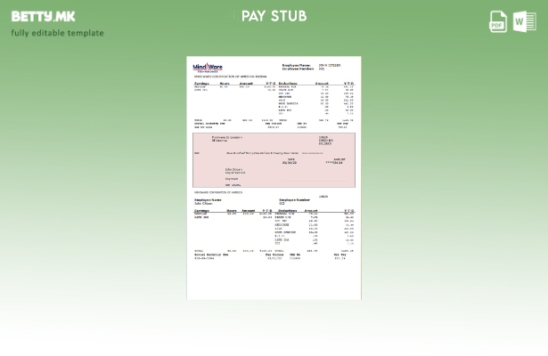 Модерен стил Шаблон за листи за вработени во софтверска компанија во САД